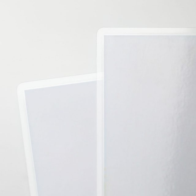 laminieren zwei Folien papier weis